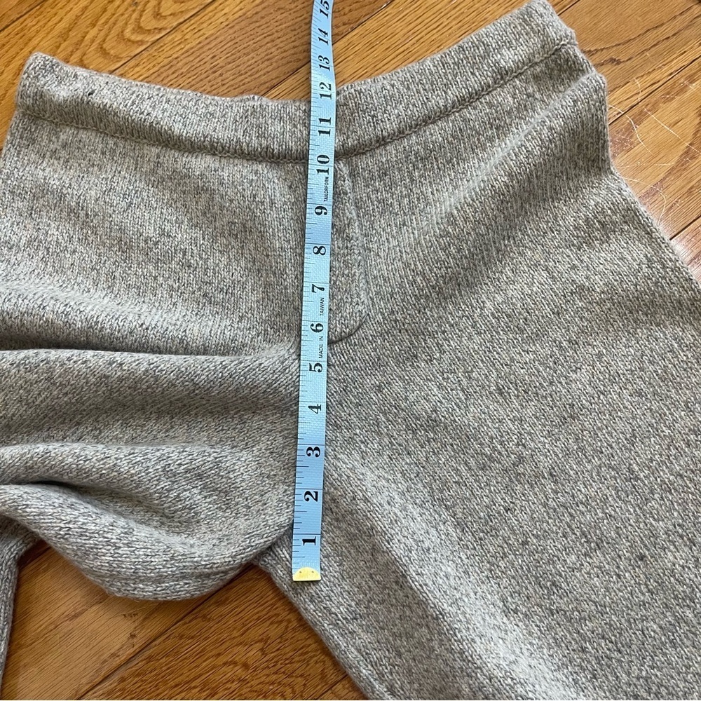 Zara women’s cozy lounge wool blend wide leg pants casual Sz Large beige - Picture 9 of 13